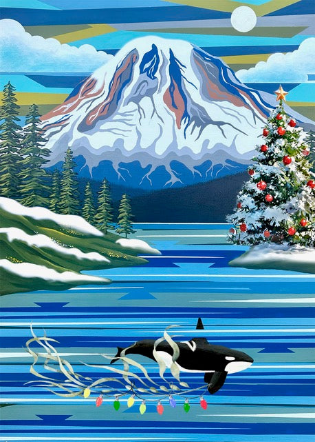 "Peace & Joy" - Rainier and Orca Holiday Card