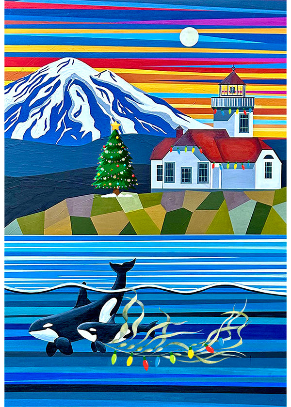 Patos Lighthouse Holiday Card